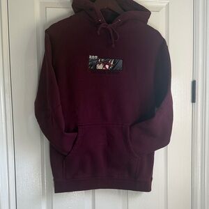 Men's Burgundy Graphic Hoodie